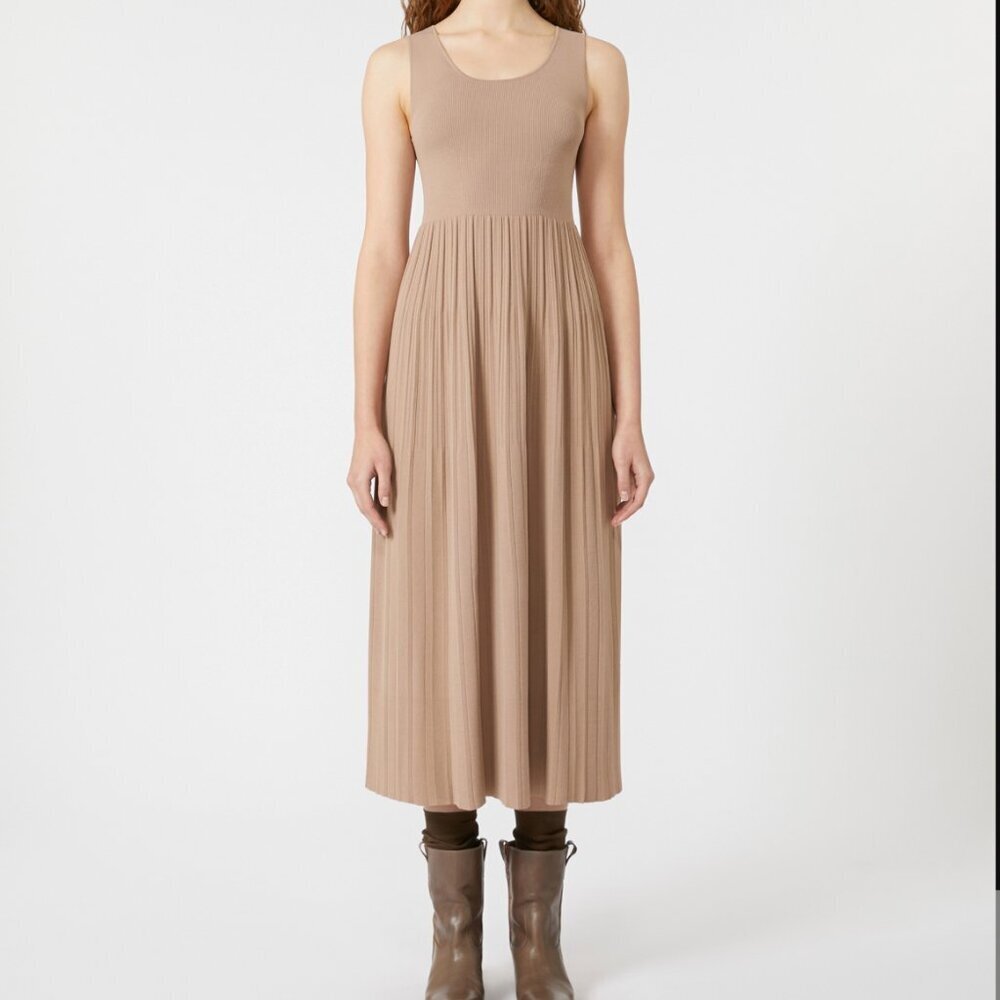 Ralph Lauren Purple Label Crossback Silk Rib Dress